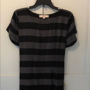 Loft striped shirt dress